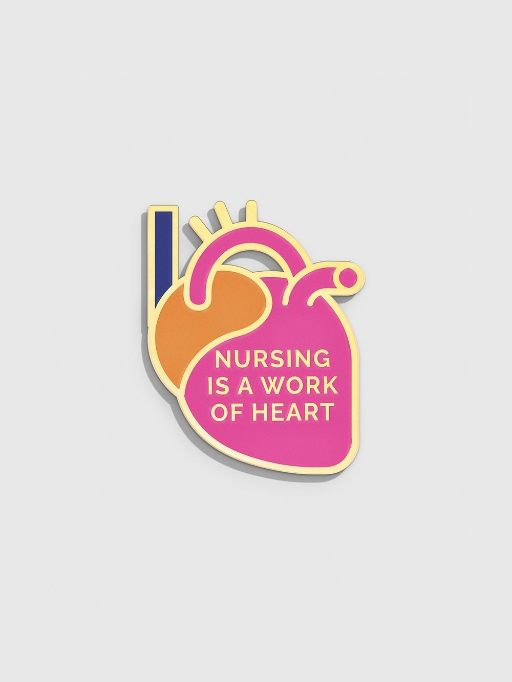 FIGS V Coterie Nursing Is a Work of Heart Pink ENAMEL PIN